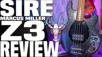 YouTube post by @LowEndLobster for SIT Strings. Caption reads: Sire Z3 Review - Is This Bass the Stingray Savior....