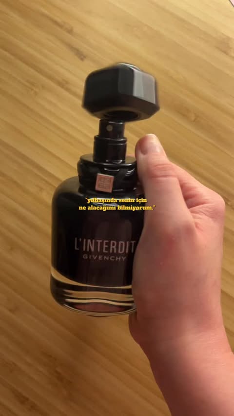 Instagram post by @theslemxo for KILIAN PARIS. Caption reads: parfüm, mum, vücut spreyi, saç parfümü, PARFÜM,....