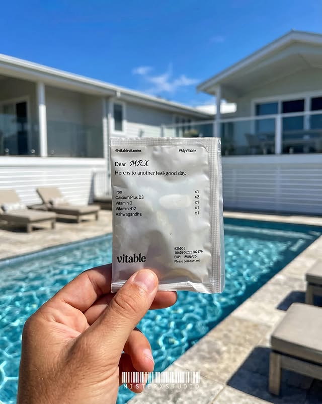 Instagram post by @misterxstudio for Vitable. Caption reads: I’ve been using Vitable @vitablevitamins to....