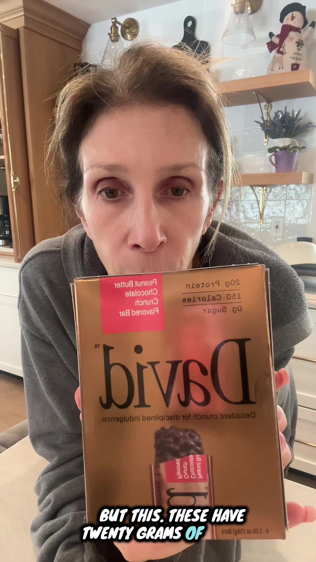 TikTok post by @lifewithlezan for David Protein. Caption reads: My new favorite protein bar @David Protein with....