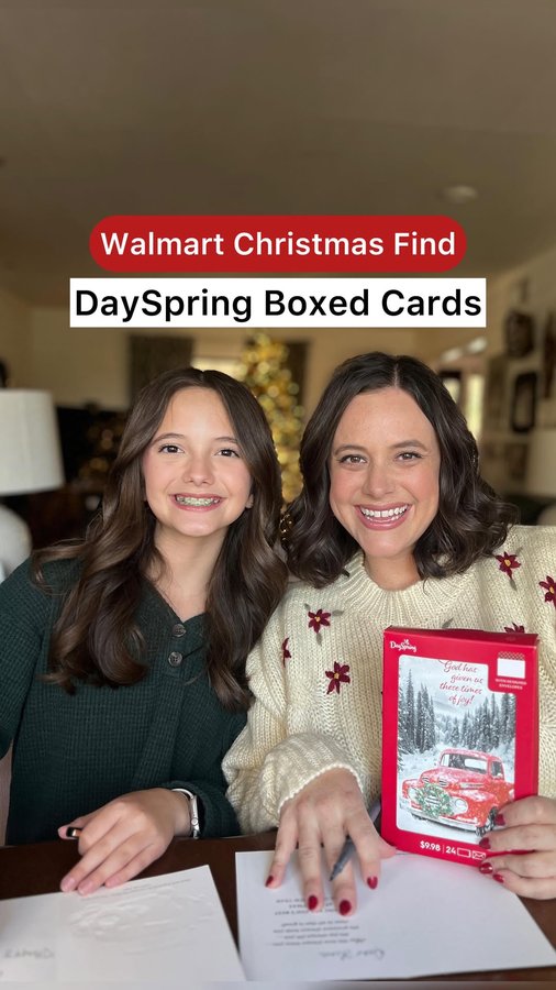 Instagram post by @jessicanturner for SheSpeaks. Caption reads: #ad I love buying boxed cards during the holidays....