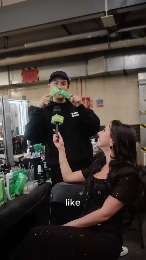 Instagram post by @ellieevelynsmith for Weleda. Caption reads: Backstage with @ellieevelynsmith meeting the....