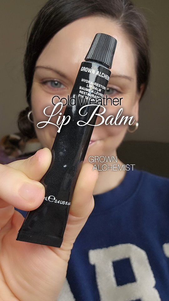Instagram post by @waves_for_dayzz for Grown Alchemist. Caption reads: Looking for the perfect product to keep your lips....