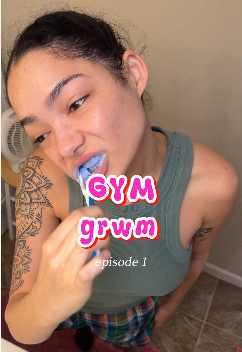 TikTok post by @madysonburgins for FrenchPharmacy. Caption reads: [...] that!! it’s grind time baby!!🩷....