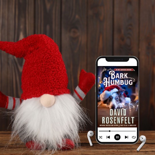 Instagram post by @mrsj_readsbooks for Macmillan Audio. Caption reads: 🎄🐶Review🐶🎄 Thank you to MacMillan Audio for my....