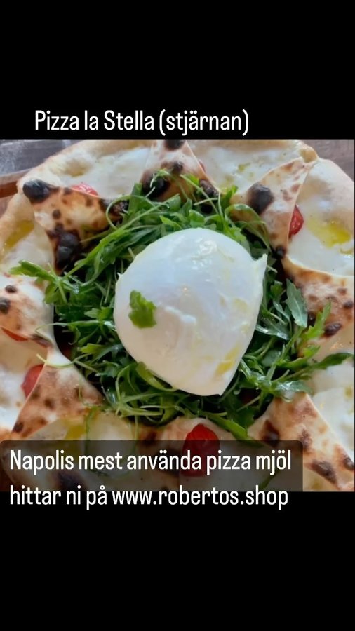 Instagram post by @1paolo2 for Robertos Shop. Caption reads: Ingredienser

1000 g Pizzamjöl – Le 5 Stagioni
590....