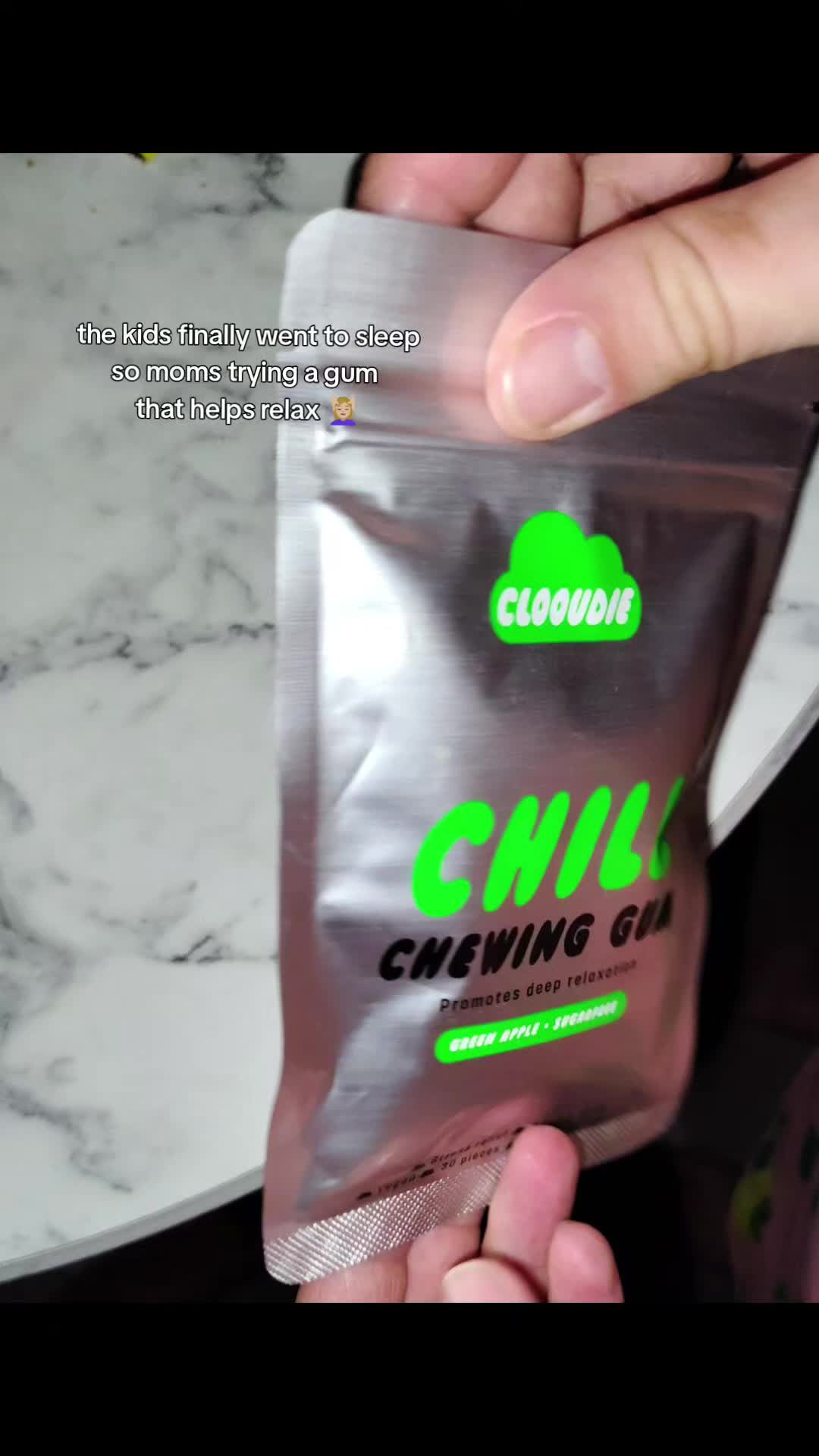 TikTok post by @queenbg13 for Clooudie. Caption reads: [...] cycles and relieve everyday stress @Clooudie....