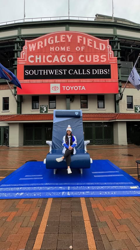 Instagram post by @sippinginchicago for Southwest Airlines. Caption reads: [...] one is good!✈️⚾️ #SouthwestPartner Southwest....