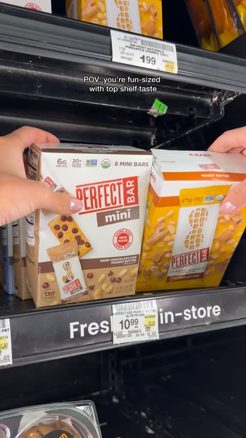 Instagram post by @lelers123 for Perfect Bar. Caption reads: [...] mini size, I’ll get up there somehow....