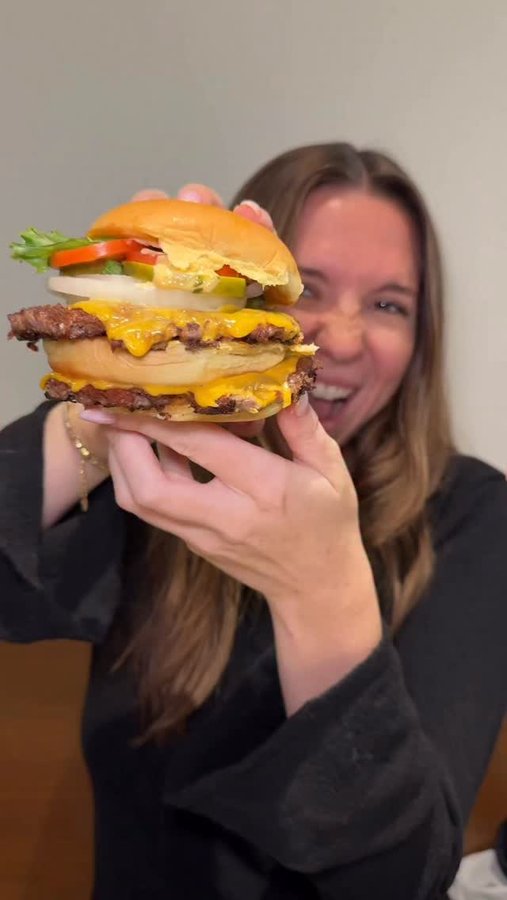 Instagram post by @kaitlynlavery for Shake Shack. Caption reads: 3 NEW MENU ITEMS @shakeshack have arrived 👀🍔🥤....