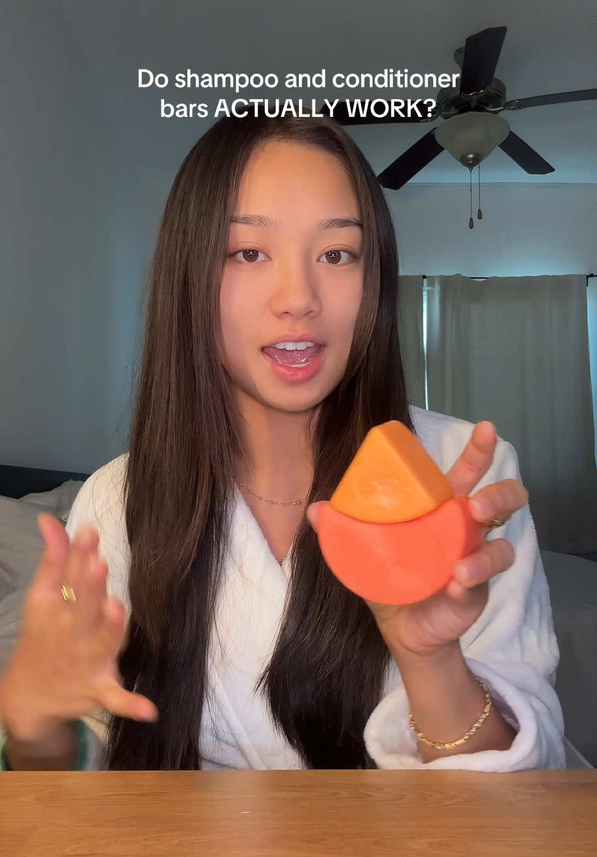 TikTok post by @raxhellam for Ethique. Caption reads: Cannot believe @Ethique did THAT to my hair😍....