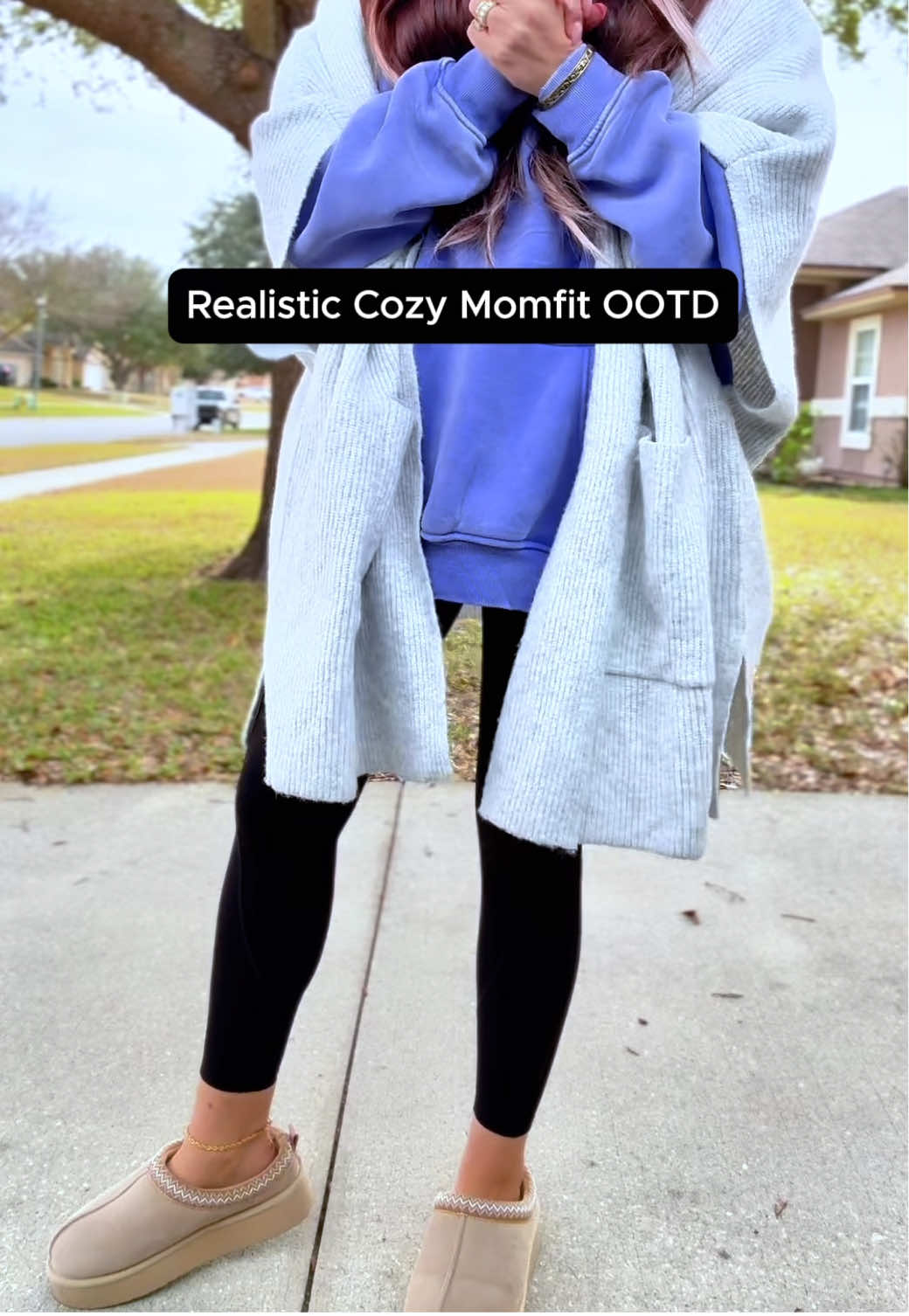 TikTok post by @mandyncarver for evellyhootd. Caption reads: [...] hat @American Eagle kimono hoodie ....