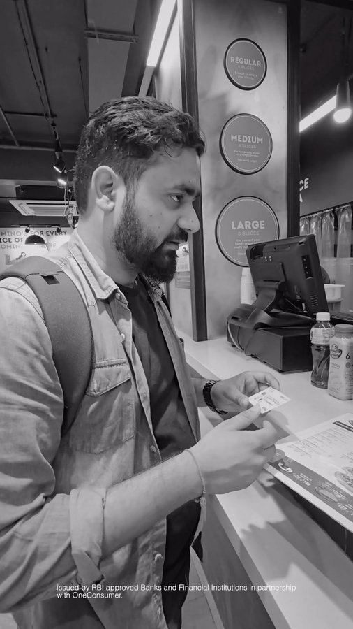 Instagram post by @androwide for OneCard. Caption reads: The Lifetime Free Metal One Credit Card, comes....