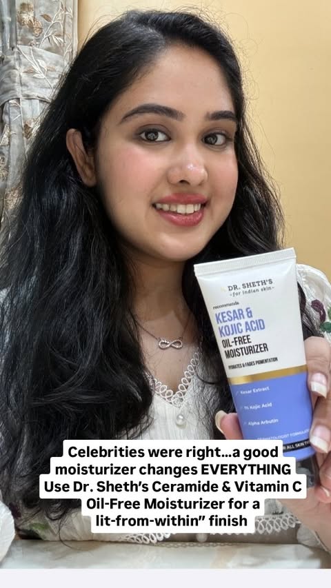 Instagram post by @bhumika.shanbhag for Dr Sheths. Caption reads: POV: I finally found the moisturizer behind that....