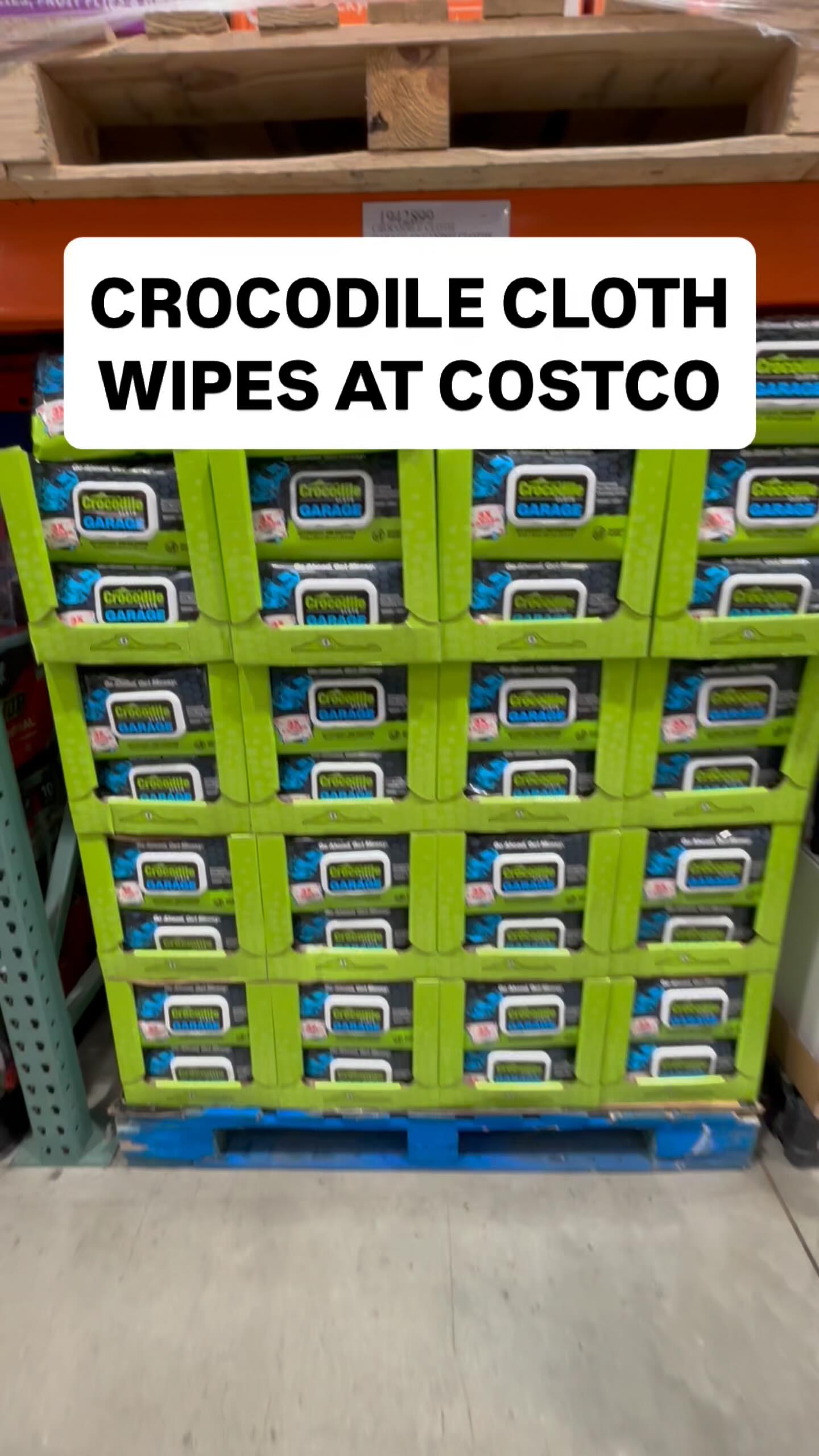Instagram post by @costcofam4u for Crocodile Cloth. Caption reads: 🐊 NEW CROCODILE CLOTH WIPES AT COSTCO

Crocodile....