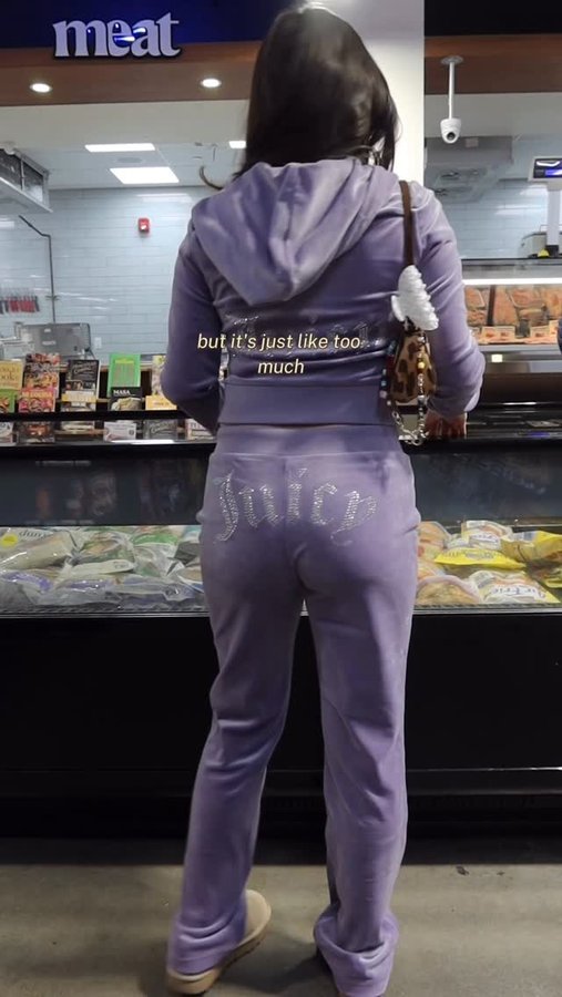 Instagram post by @caro__beth for Juicy Couture. Caption reads: holiday errands in @juicycouture are so drama....