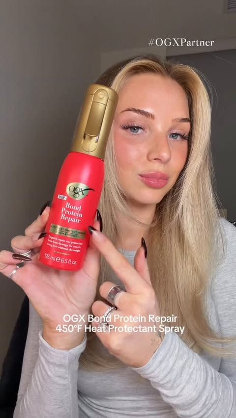 Instagram post by @vanilla__swirlxx for OGX Beauty. Caption reads: #OGXPartner Obsessed with using the @ogx_beauty....