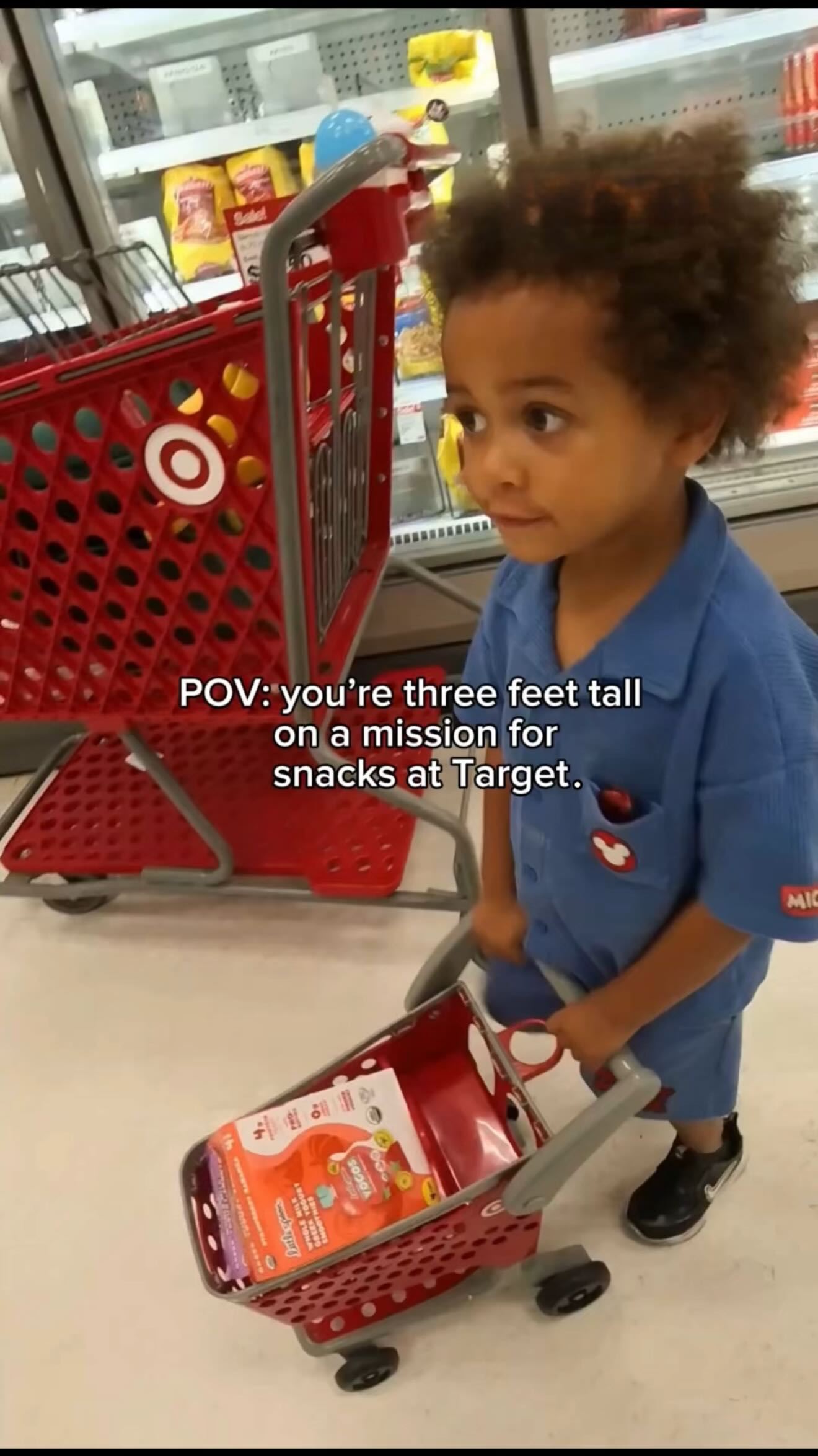 Instagram post by @mathildatraylor for Little Spoon. Caption reads: Mission: Find Little Spoon 🎯 Shopper: pint-sized....