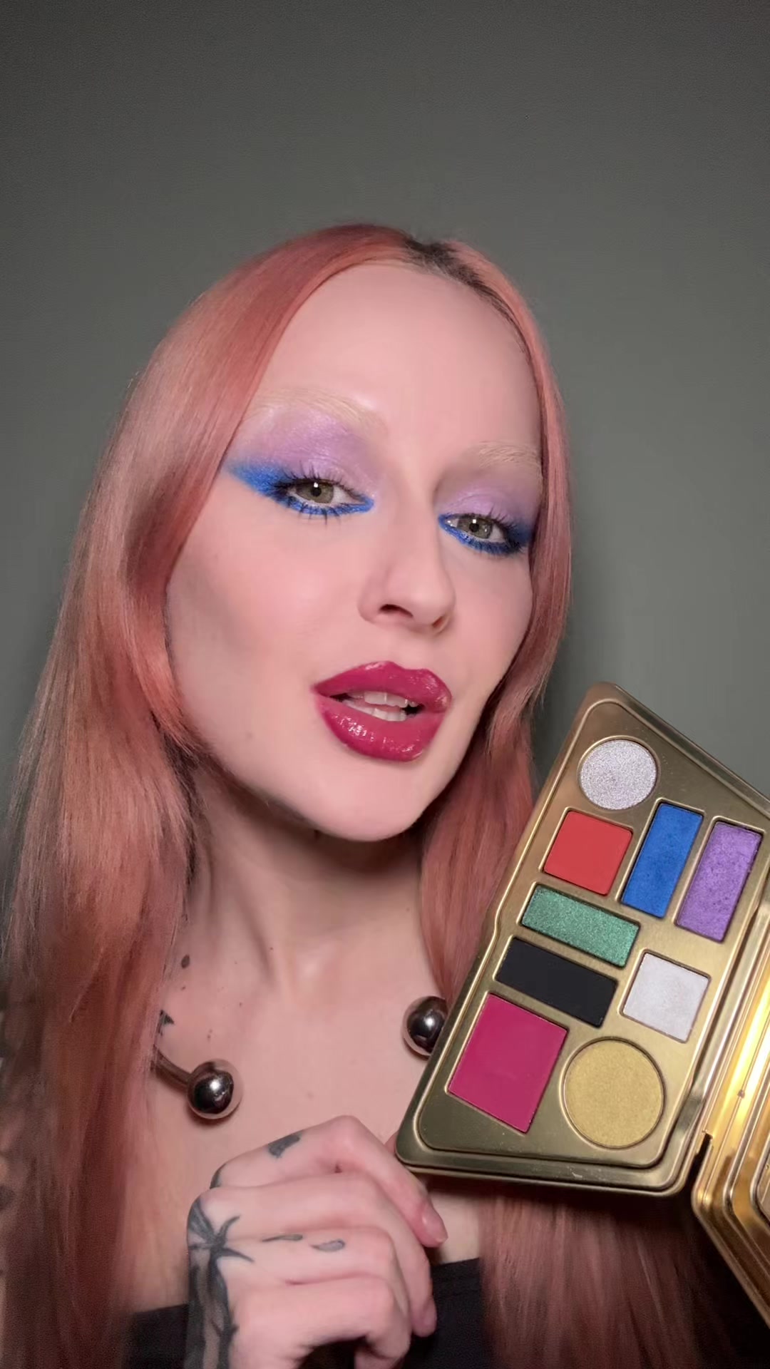 TikTok post by @not_another_hanna for Aora Makeup. Caption reads: [...] create a colorful look using all @AORA....