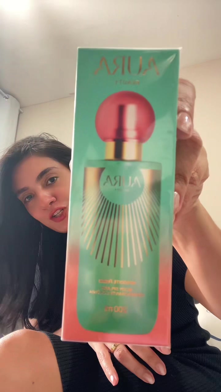 TikTok post by @rachelgranan for Aura Beauty Club. Caption reads: Body Splash Afrodite Petals 200ml #bodysplash....