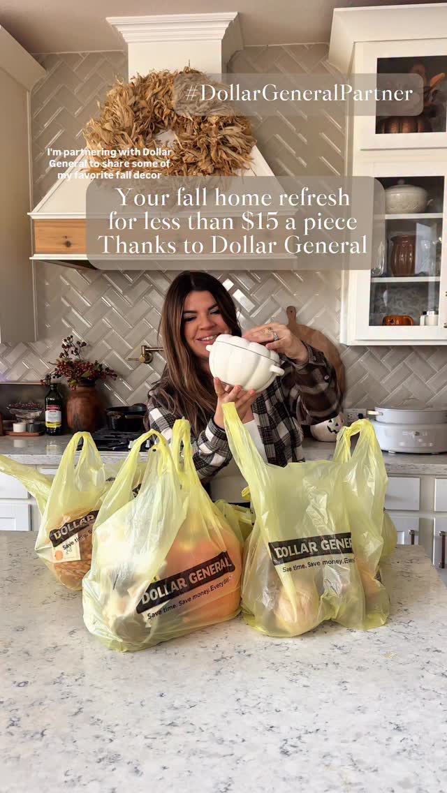 Instagram post by @touchesofwood_lexi for Dollar General. Caption reads: Partnering with @dollargeneral to show you how....