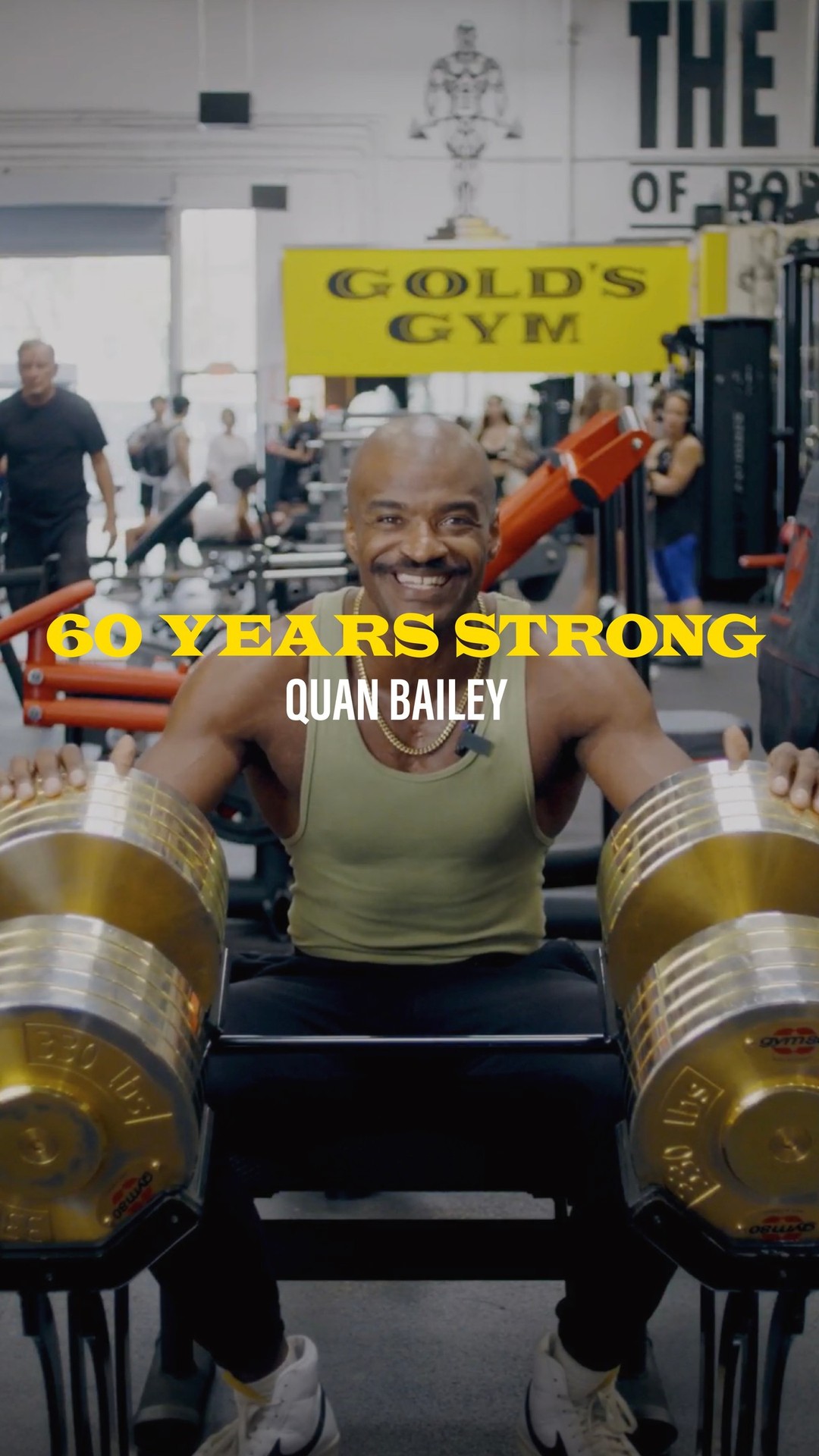 Instagram post by @trainwithquan for Gold's Gym. Caption reads: For some, it starts with a magazine cover.⁠
⁠
For....
