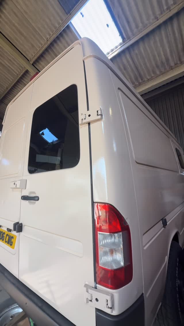 Instagram post by @tiasvanlife for Wickes. Caption reads: Part 10, solo converting my van! Ceiling install....