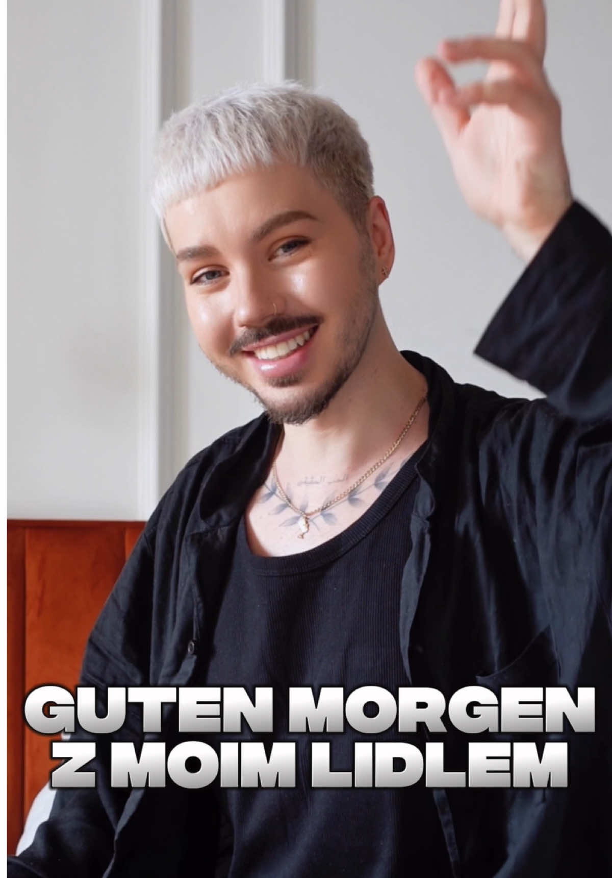 TikTok post by @jedrzejurbanski for Lidl Polska. Caption reads: #reklama Guten Morgen @Lidl Polska 💁‍♂️✨ Wchodzę....