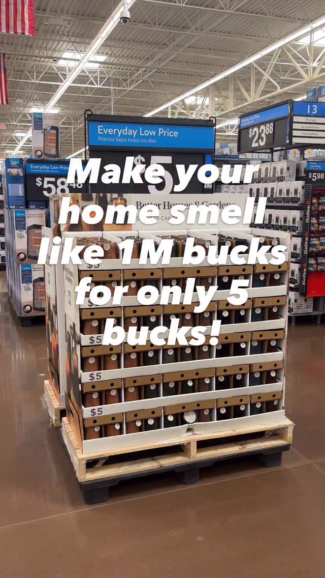 Instagram post by @whoawaitwalmart for Better Homes & Gardens. Caption reads: Beautiful, smells amazing and only $5! 10/10 no....