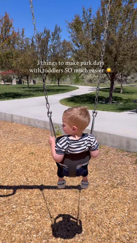 Instagram post by @mackenzie_hyland for Blue Lizard Australian Sunscreen. Caption reads: 3 things to make park days with toddlers SO much....