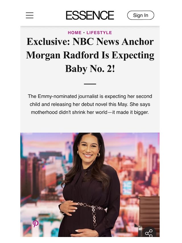 Instagram post by @morgankradford for ESSENCE. Caption reads: [...] gift ever 🥰 A million thanks to @essence....