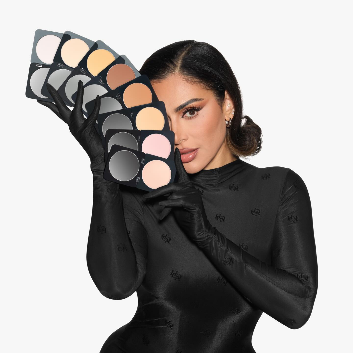 Instagram post by @huda for Huda Beauty. Caption reads: Meet the Easy Bake Pressed family! 

🤎 Sugar....