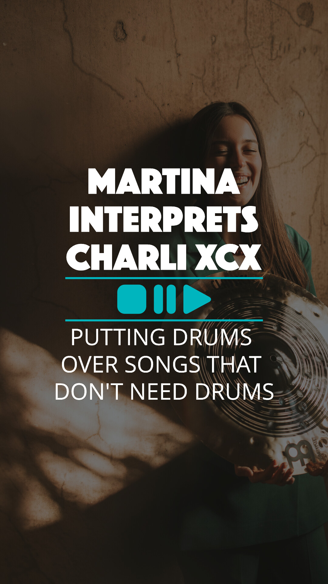 Instagram post by @iamthe_m for Thomann. Caption reads: Martina Barakoska (@iamthe_m) loves to play drums....