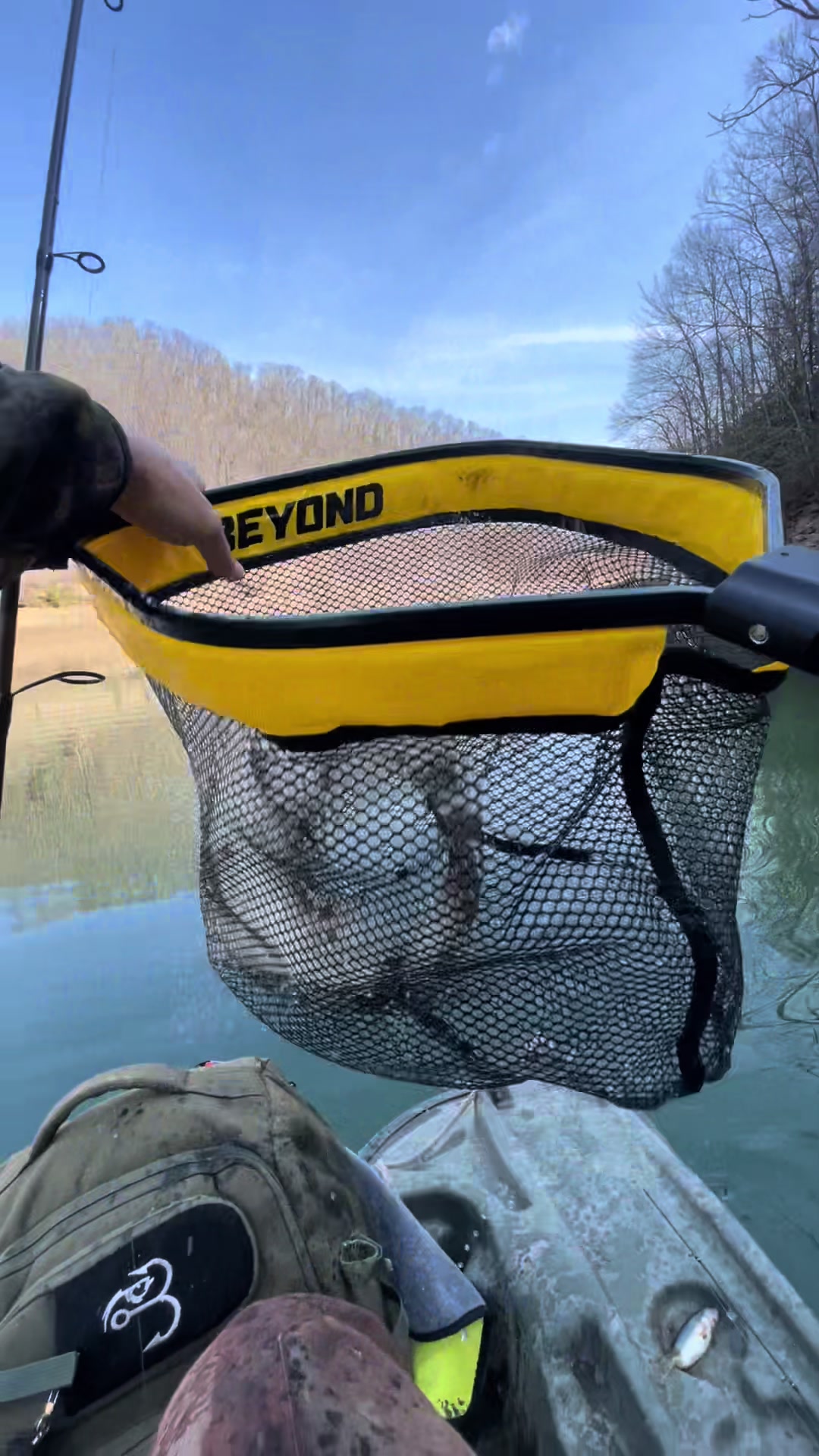 TikTok post by @devtheangler for Beyond Braid. Caption reads: @Beyond Braid has an amazing net for a excellent....
