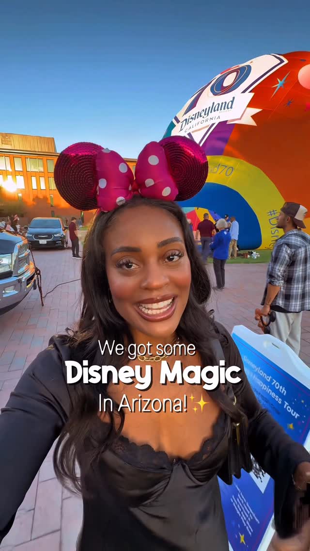 Instagram post by @aieshabeasley for Disneyland. Caption reads: A little bit of Disney magic… in PHOENIX?!....