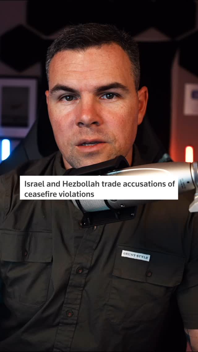 Instagram post by @kagan.dunlap for Grunt Style. Caption reads: [...] ceasefire agreement already.
Shirt by....