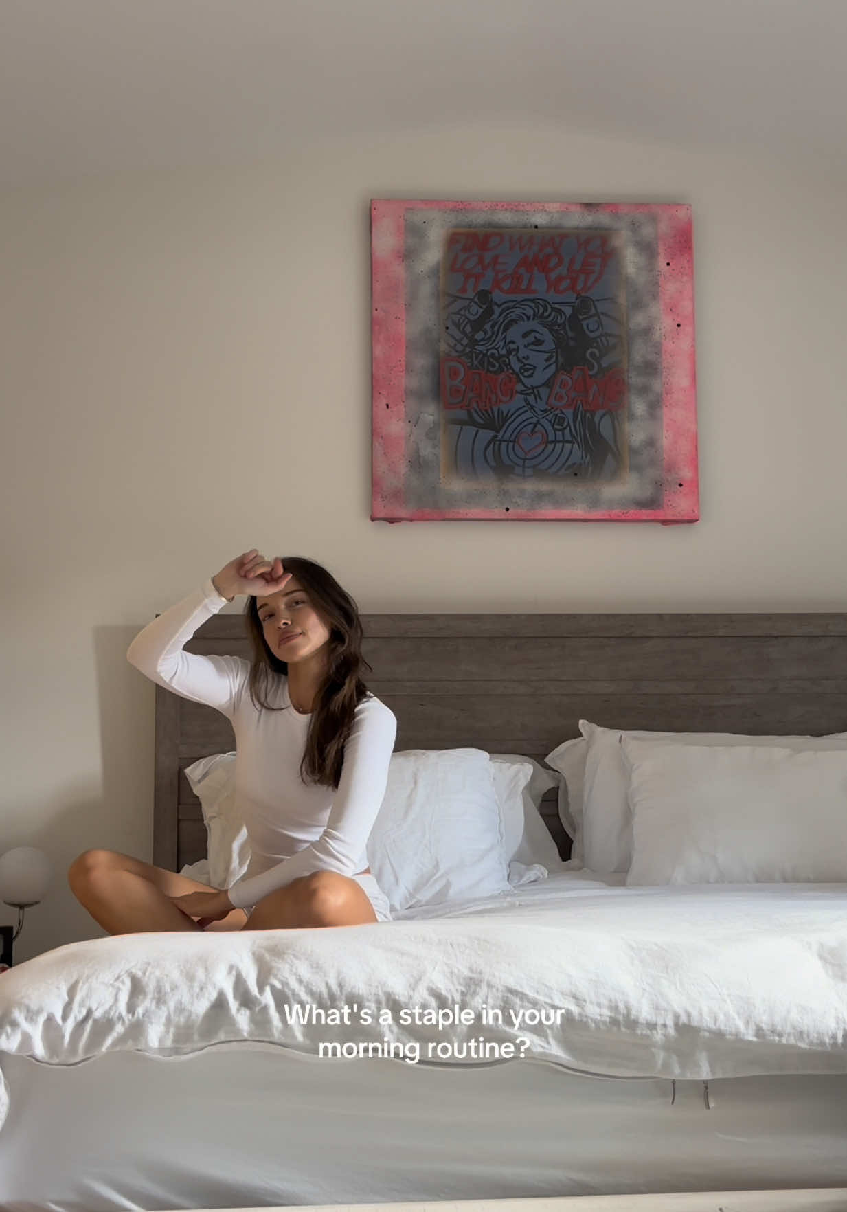 TikTok post by @leahleclerccc for Kleenex. Caption reads: [...] the morning with me, getting by with my....