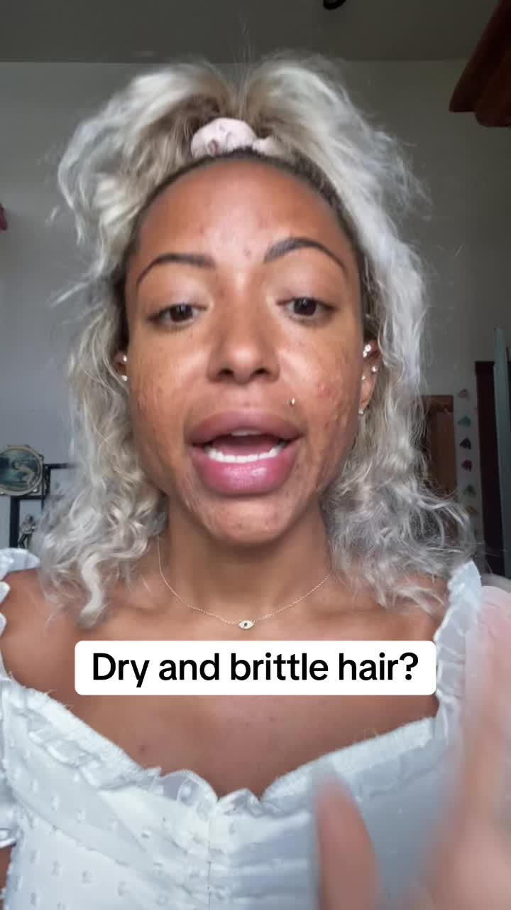 TikTok post by @zoebarbiedoll for Hairfinity. Caption reads: @Hairfinity #thinninghair #damagedhair [...].