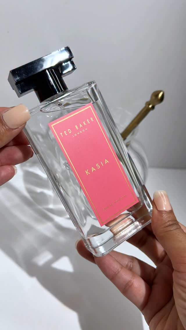 Instagram post by @marriumsshah for Ted Baker. Caption reads: Ted Baker Kasia smells like fresh flowers on a....