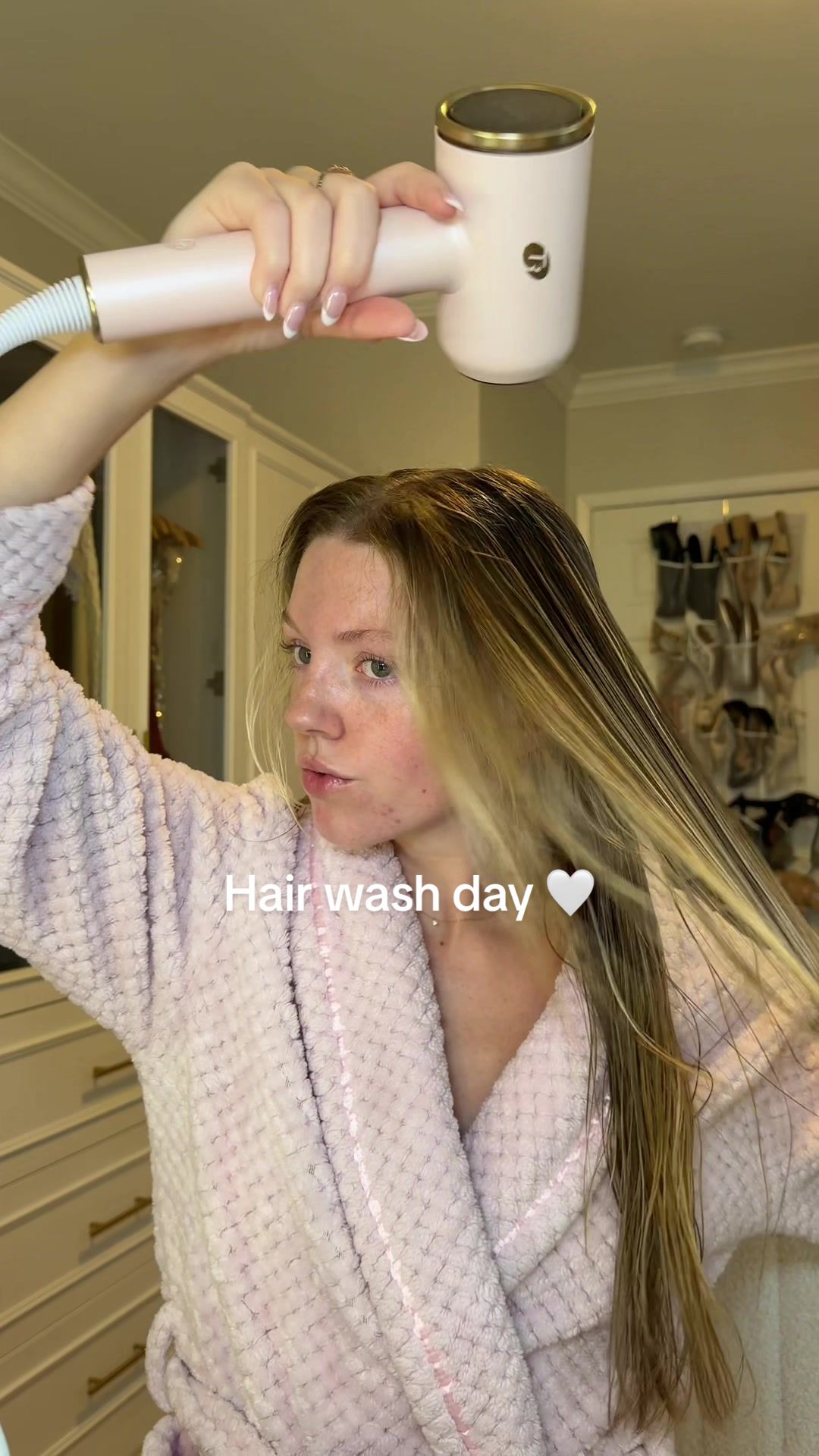 TikTok post by @taylorherrera111 for MONDAY Haircare. Caption reads: Stay tuned for the behind the scenes of me dumping....