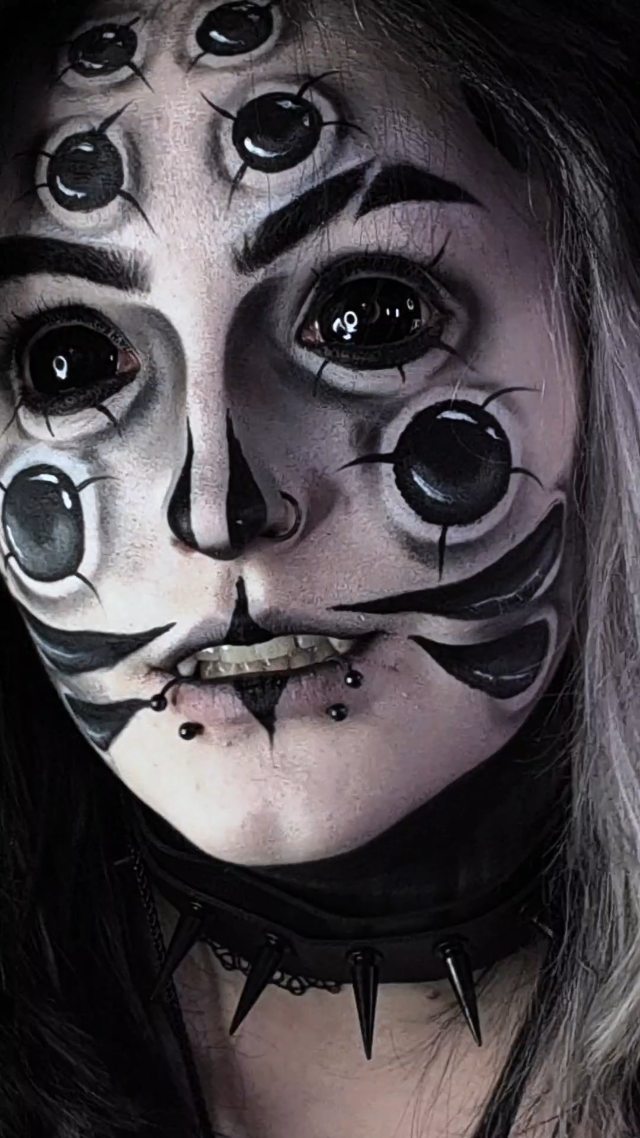 Instagram post by @easygoinggoth for MocoQueen. Caption reads: SPIDER LADY 🕷️
°
°i couldn't wait for October 🍁....