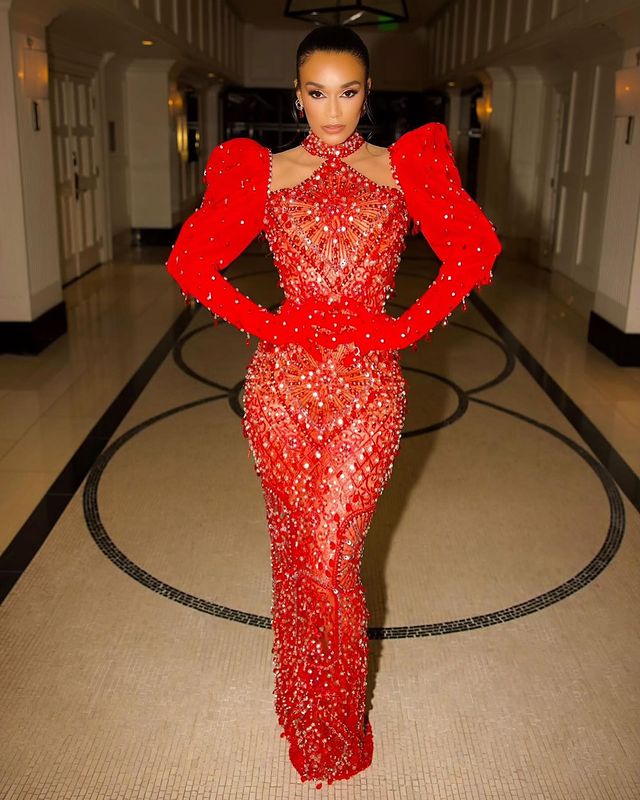 Instagram post by @pearlthusi for Vanity Fair. Caption reads: [...] special for @tiktok_southafrica x....