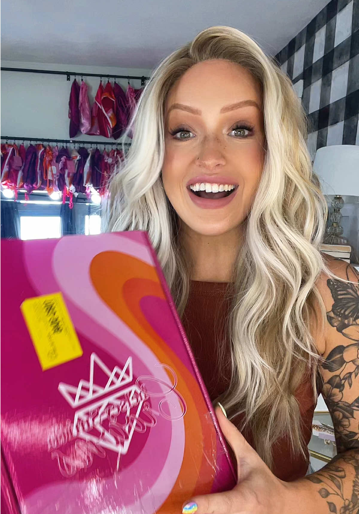 TikTok post by @nancysallee for Chelsey Smith Cosmetics. Caption reads: Lost in the drafts! Here’s last Tuesdays wig show....