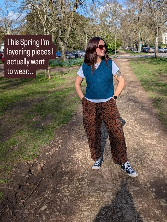 Instagram post by an influencer for ABBOTT LYON. Caption reads: Spring is here, and I’m focusing on layering....