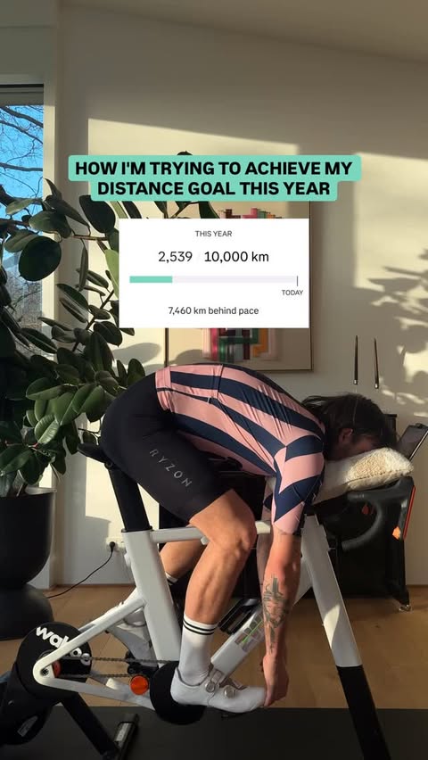 Instagram post by @rickzabel for Zwift. Caption reads: Do you think I can still do it? 🫠.
