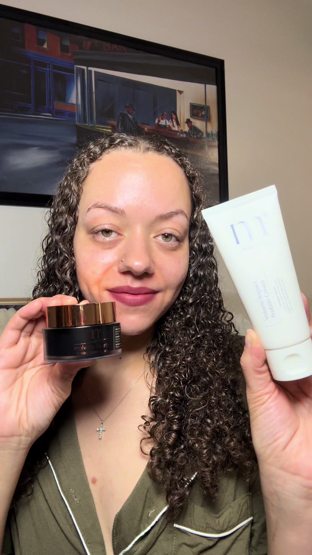 TikTok post by @marissajaii for BAZZAAL. Caption reads: This is the Molvany protein cream which is an anti....