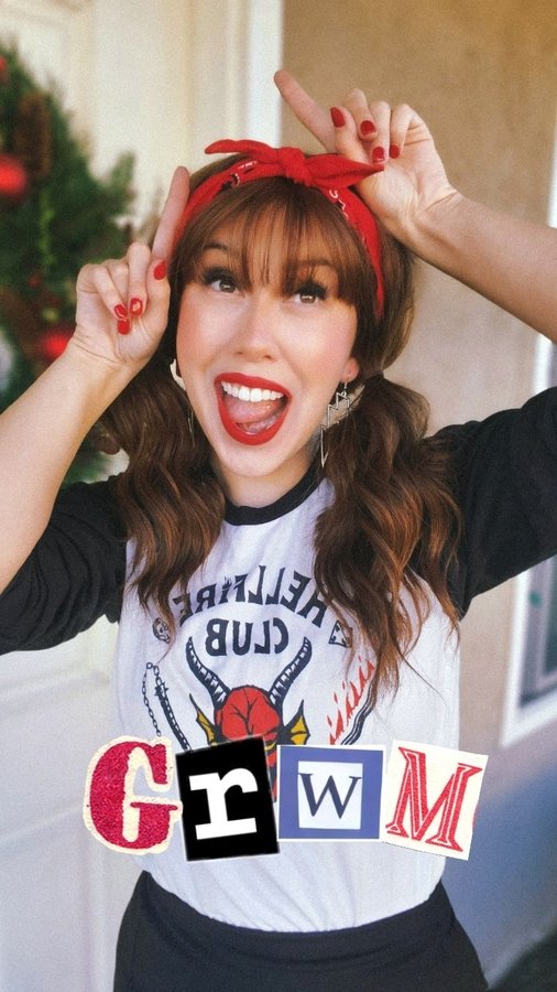 Instagram post by @meganxalexa for Stranger Things Experience. Caption reads: [...] 💡📺❤️ see you in hawkins!....