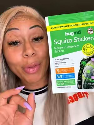 TikTok post by @taviabugg for BugMD. Caption reads: [...] I’m bringing the bug protection! These BugMD....