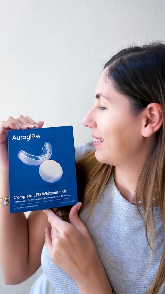 Instagram post by @hayatintheusa for AURAGLOW. Caption reads: [...] easy to use and totally effective — the....