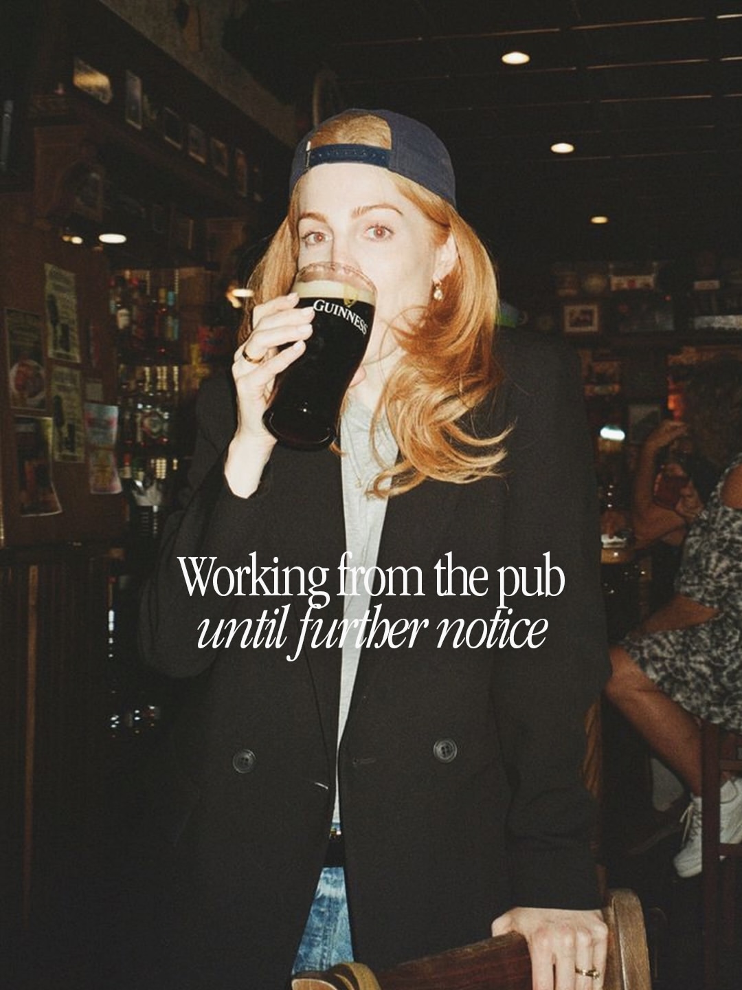 Instagram post by @sunday.scaries for Guinness. Caption reads: [...] the pub for the next couple weeks?....